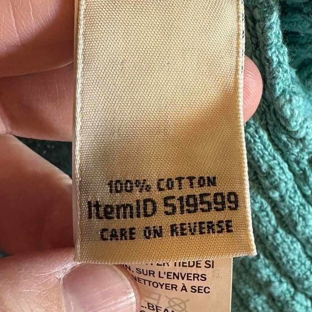 Retro turquoise L.L.Bean rolled neck knit sweater - Picture 4 of 7
